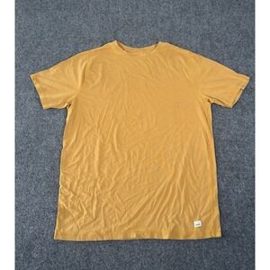 Vuori Strato Tech Tee Mens Large Yellow Performance Short Sleeve